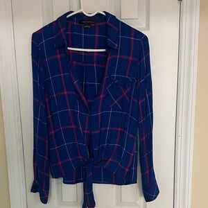 Sanctuary Women's Blue Plaid Top